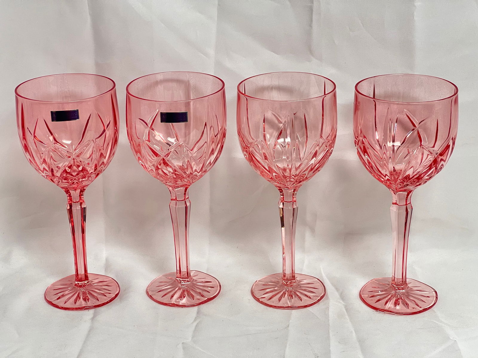 (4)Waterford Marquis Pink Goblets 3.5'' x 9'' (1 of 3)