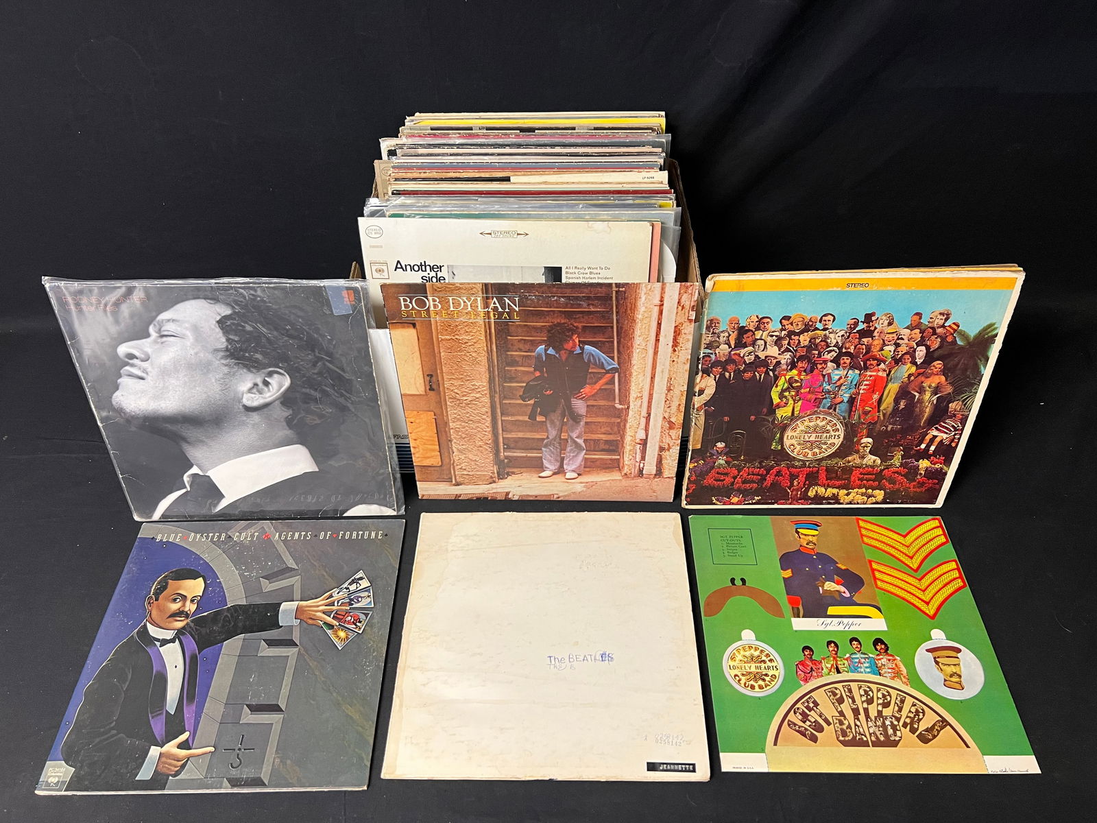 (60)Asst Vintage Vinyl LP Record Albums - Beatles, Blue Oyster Cult, Allman Bros, Hermans Hermits, (1 of 9)