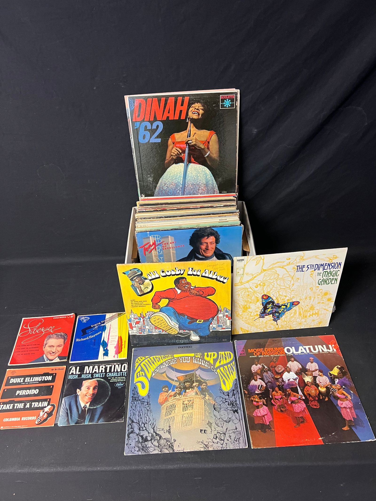 60+ Asst Vtg Vinyl LP Record Albums, Asst 45s (1 of 9)