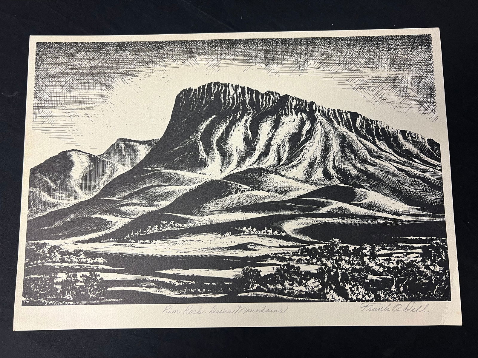 Frank Dill Rim Rock Davis Mountains Print - Signed & Titled (1 of 3)