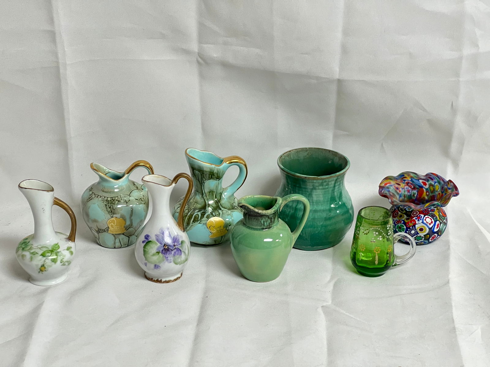 Asst Jumbo Gouda Holland 3pc, Pinecroft + More - (3)Gouda -2 Have Stickers, Millefiori Bud Vase, (1 of 9)