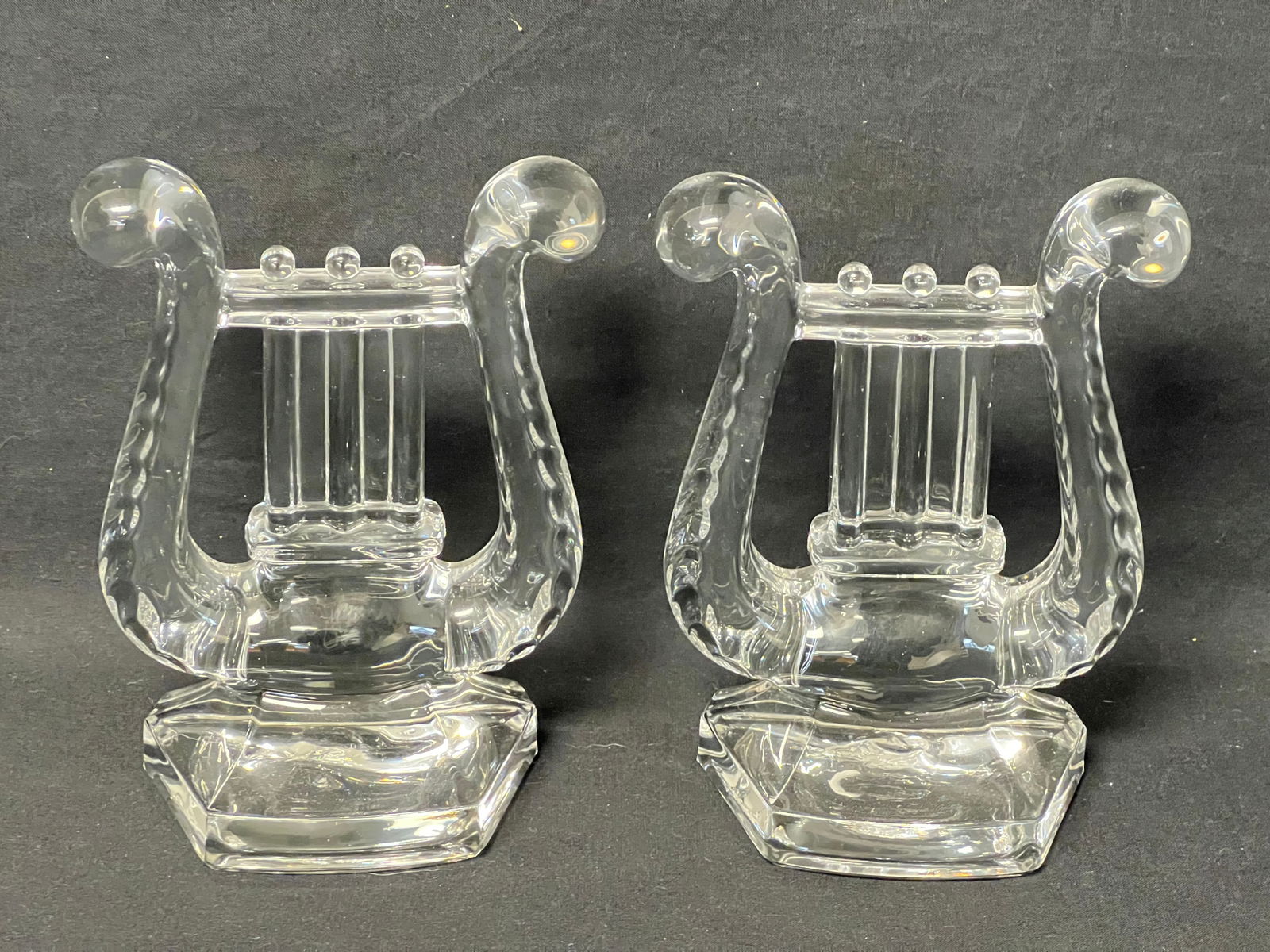 Pr Glass Harp Musical Bookends 5.5'' x 7.5'': Pr Glass Harp Musical Bookends 5.5'' x 7.5''
