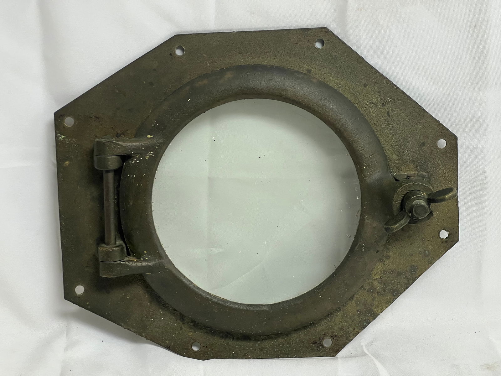 Heavy Brass Ships Porthole 11.5'' x 9.5'' - From Capitola Wharf House Restaurant (1 of 4)