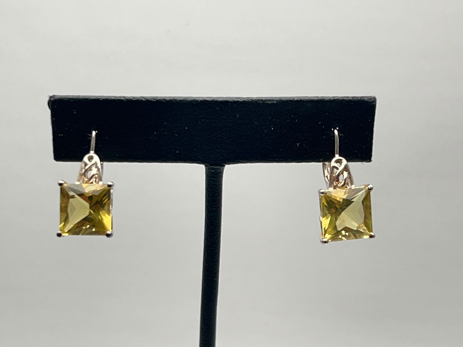 Sterling Citrine Pierced Earrings: Sterling Citrine Pierced Earrings