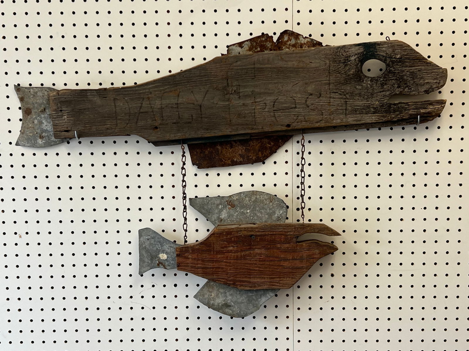 Capitola Wharf House Daily Fresh Sign - Wooden Metal Fish Sign 36.5'' x 23.5'' (1 of 4)