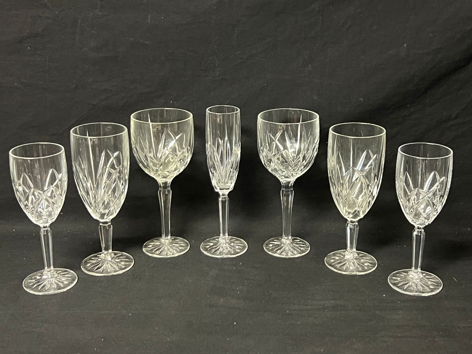 (7)Waterford Marquis Crystal Goblets - Various Styles Wine & Champagne: (7)Waterford Marquis Crystal Goblets - Various Styles Wine & Champagne