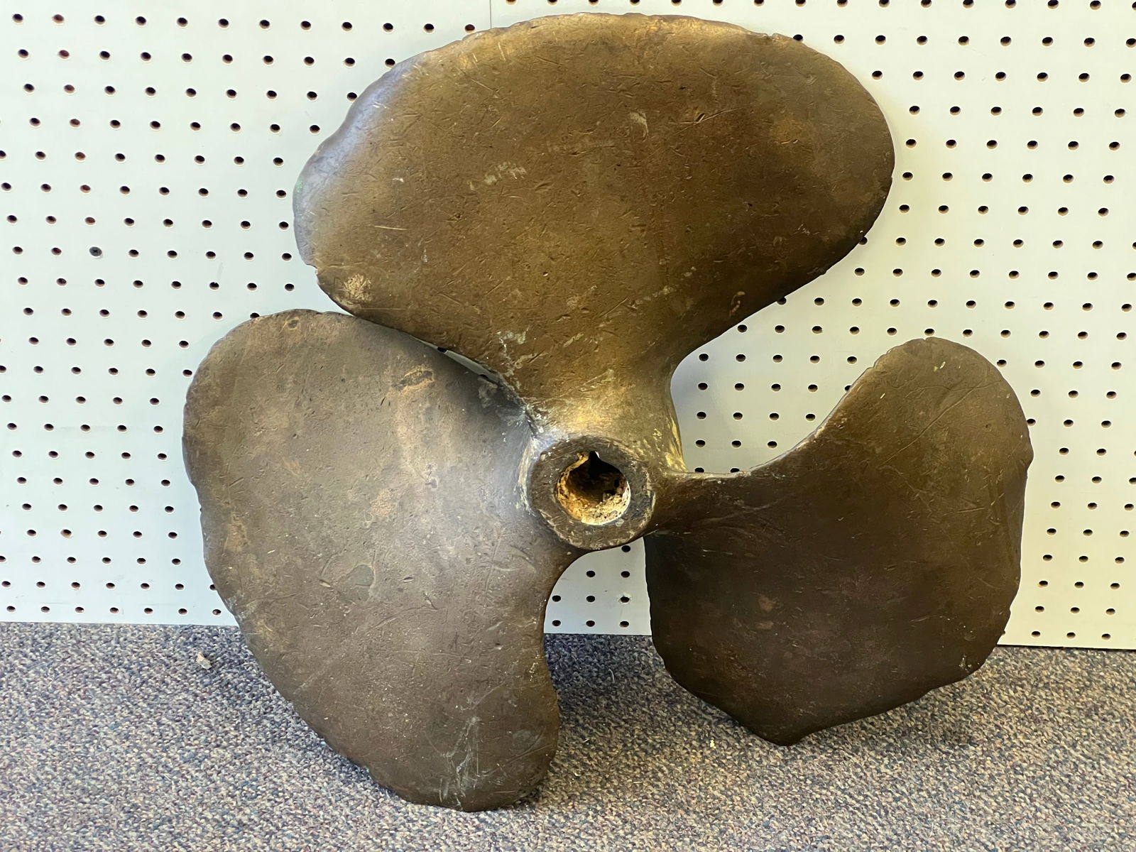 52LB Brass 3 Blade Propeller, 24'' - From Capitola Wharf House Restaurant (1 of 4)