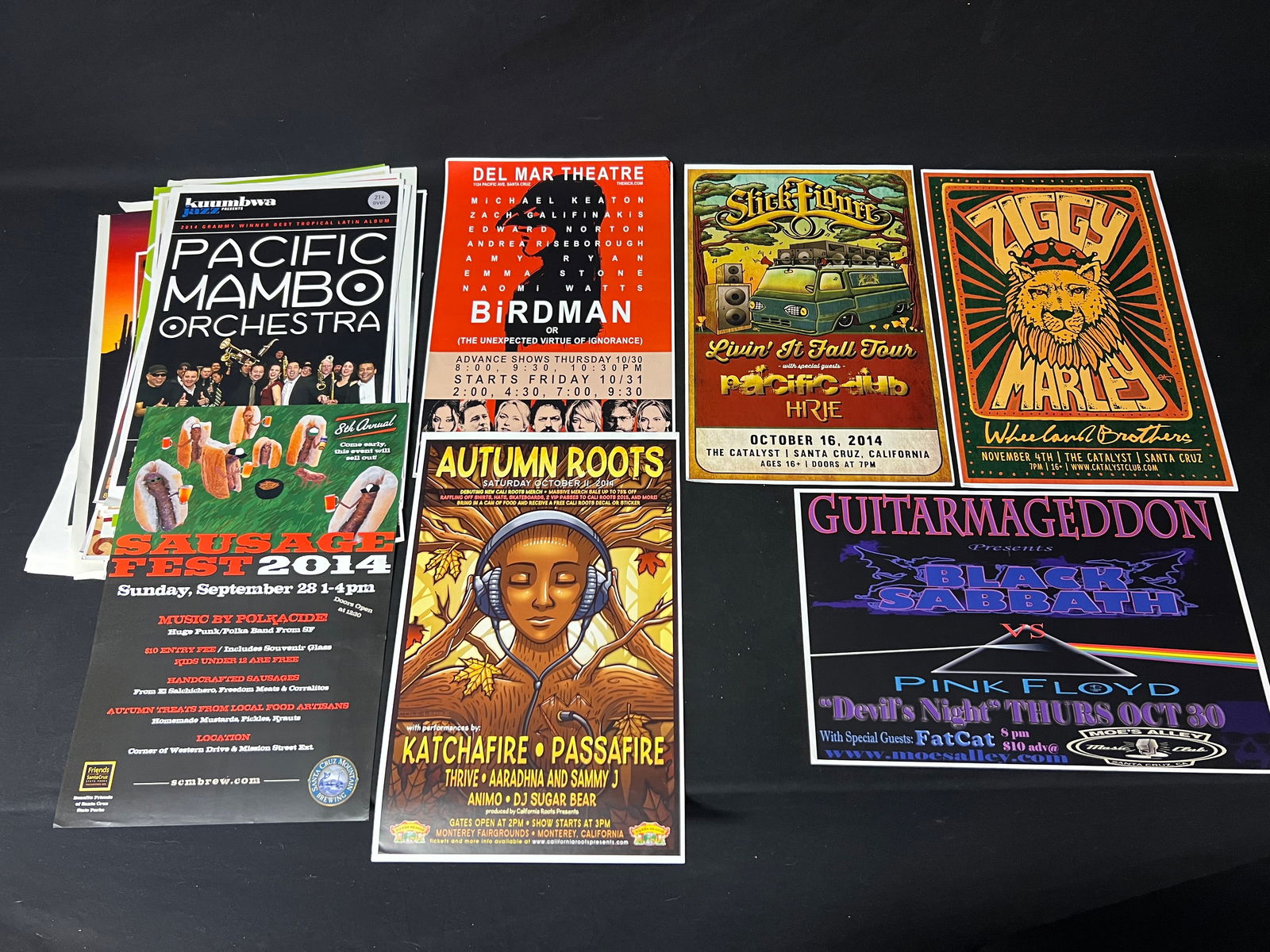 40+ Santa Cruz County Music & Event Posters - Catalyst, Moe's Alley, Crepe Place, Del Mar, Rio, Don (1 of 14)