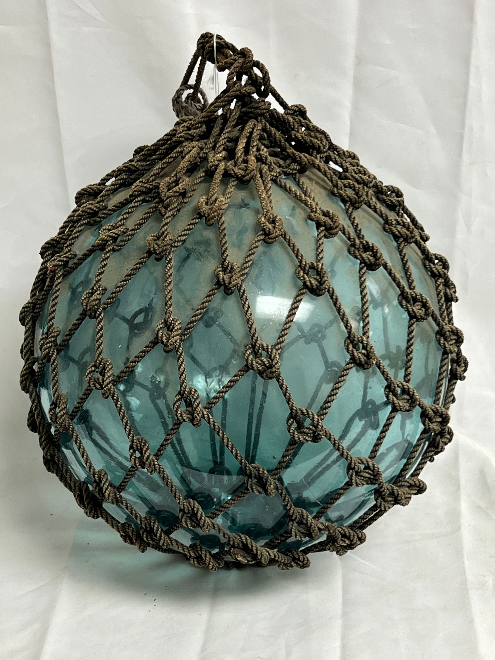 Vtg 40''Cir. Glass Fishing Float w/ Rope - From Capitola Wharf House Restaurant (See Photos for (1 of 4)