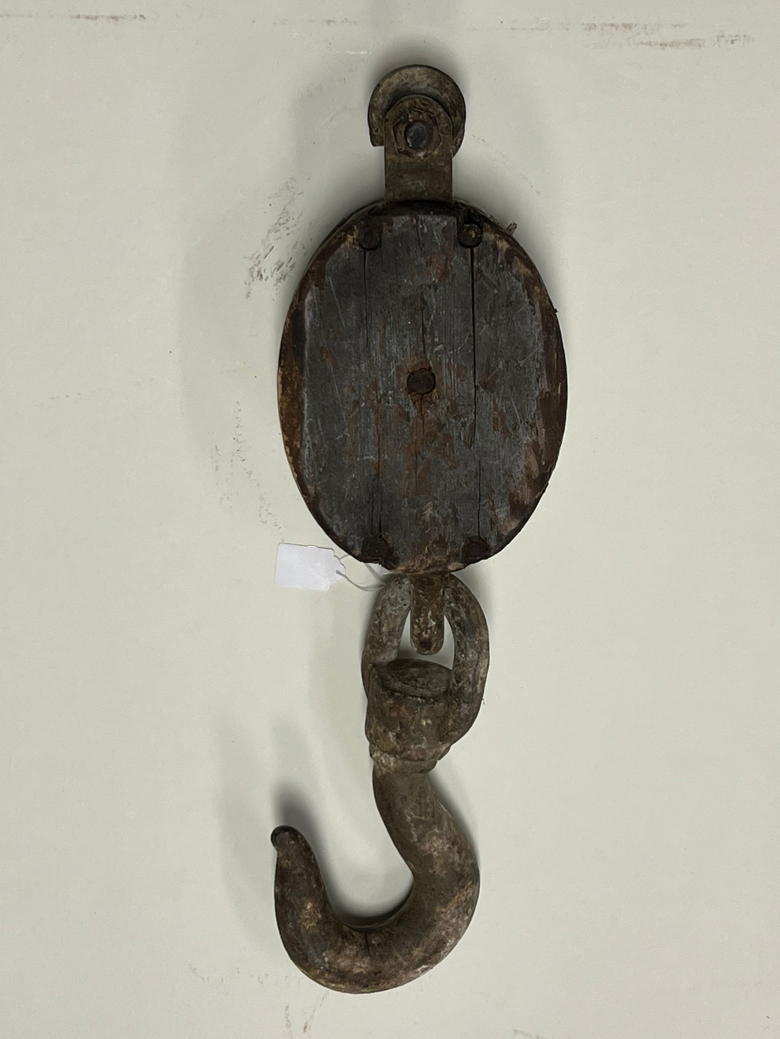Nautical Ships Pulley 10'' x 4'' w/ 24'' Hook - From Capitola Wharf House Restaurant (1 of 3)