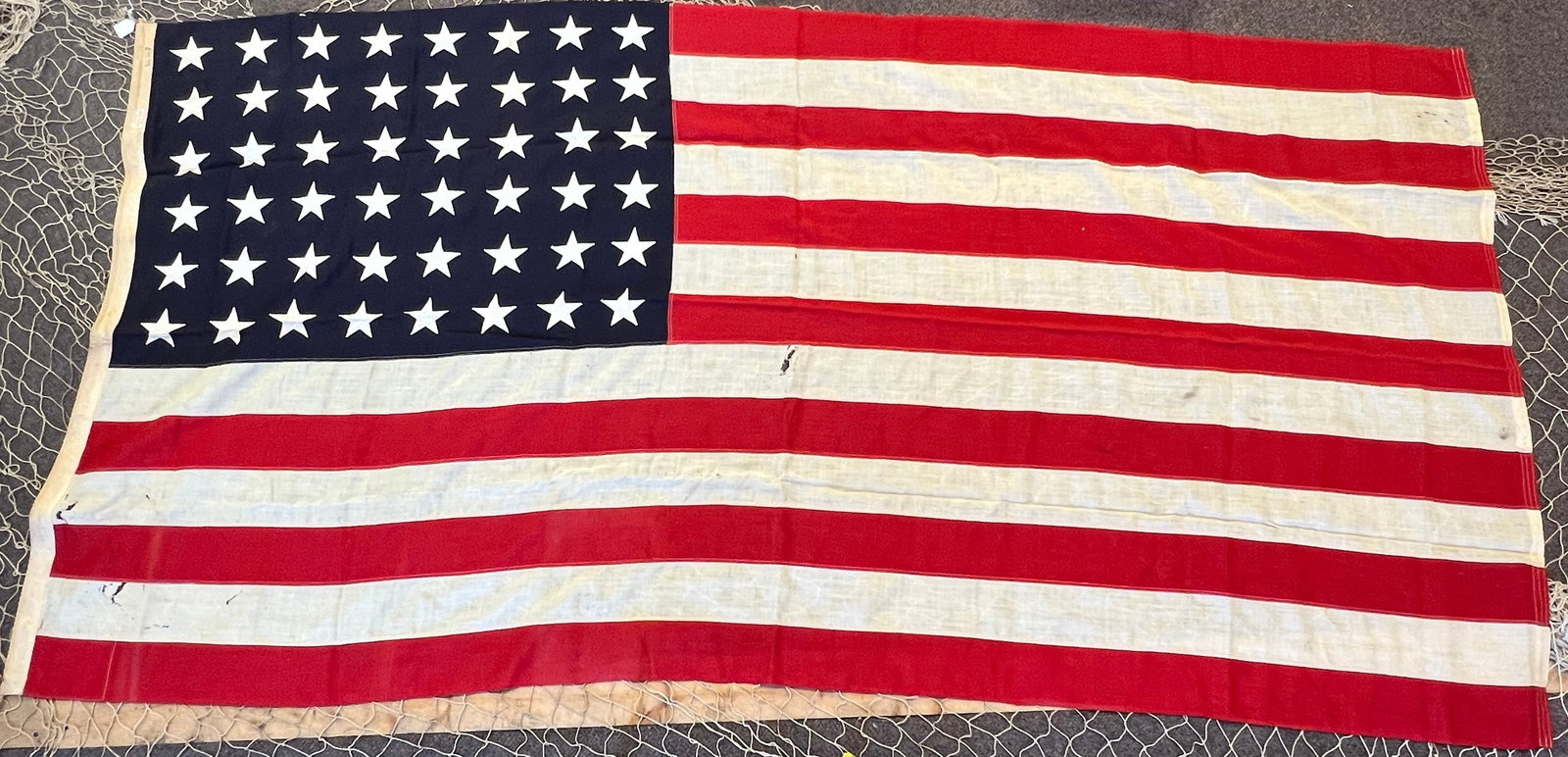 WWII US Navy Ensign 7 48-Star Flag - Sewn on Stars, Valley Forge Flag w/ US Ensign 7 - 10ft x 5ft (1 of 6)