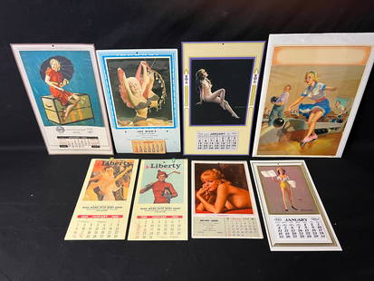 Vintage Pin-Up Girl Calendars,Advertising,More- 1953 Earl Moran, 1946 Shell US 66 Calendar, Playboy: Vintage Pin-Up Girl Calendars,Advertising,More- 1953 Earl Moran, 1946 Shell US 66 Calendar, Playboy Calendar, 1958 Art Frahm Lithograph + More