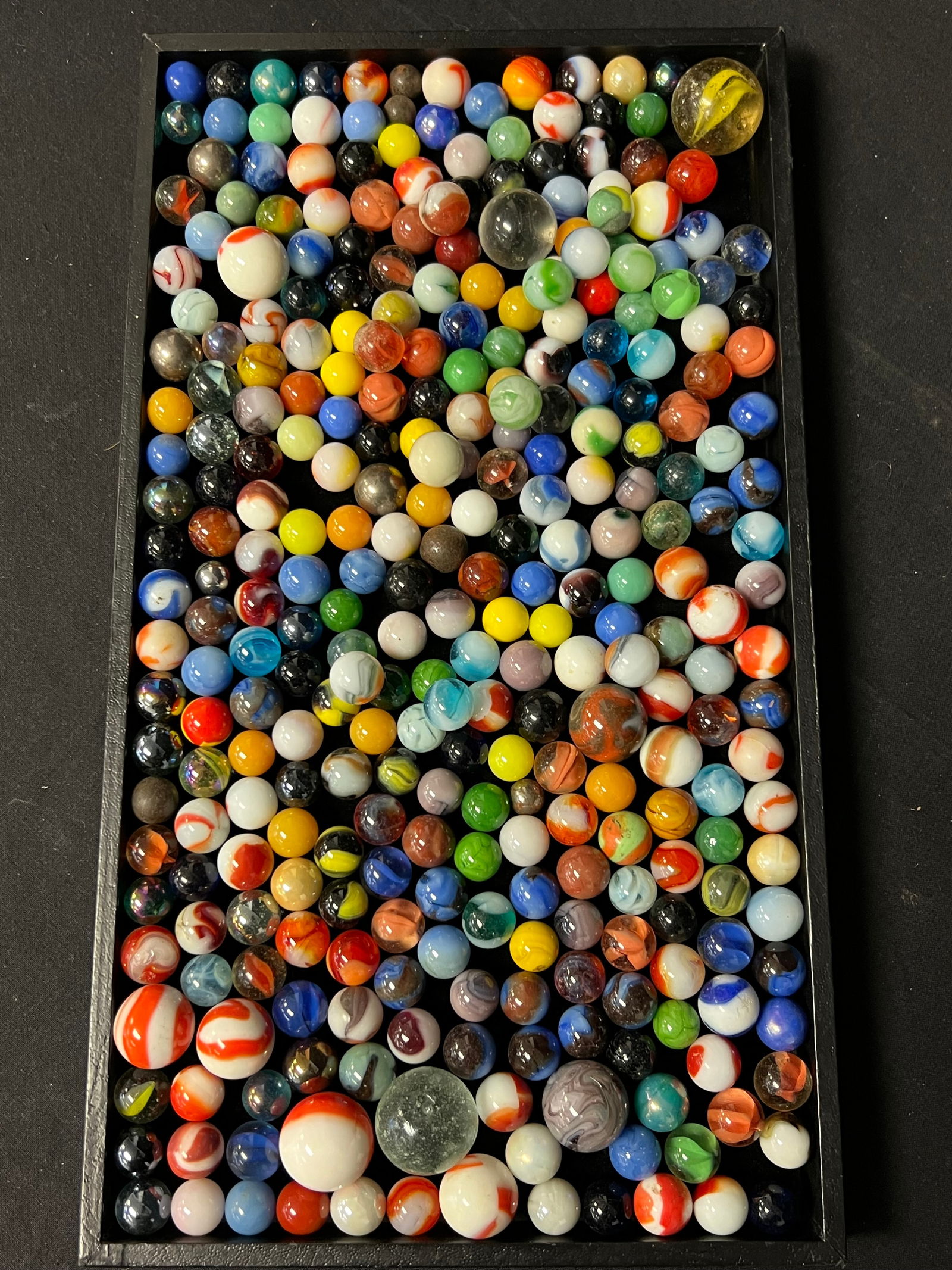 300+ Asst Vtg Marbles - Various Sizes / Types (1 of 4)