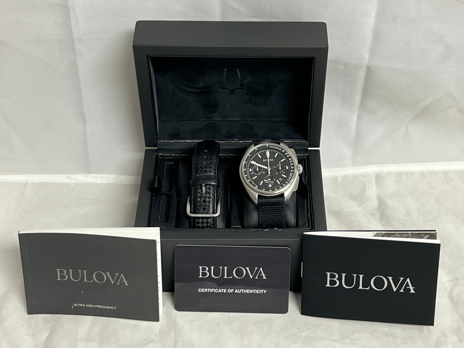 Bulova Lunar Pilot Mens Watch w/ Box,COA - Apollo 15 50th Anniversary Model, NP20 3 Pronged Quartz (1 of 8)