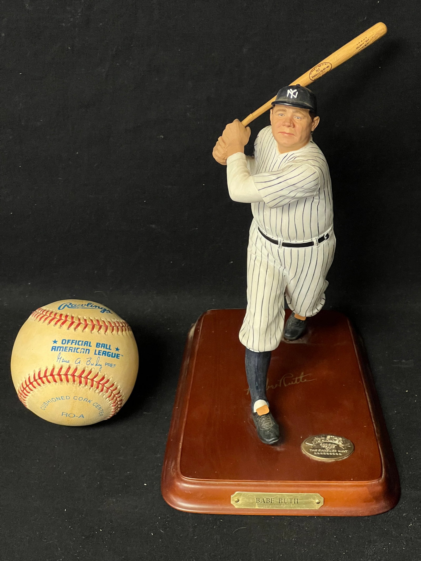 Danbury Mint Babe Ruth Figure, MLB Baseball - Figure 8''T on 5'' x 6'' Base (1 of 6)