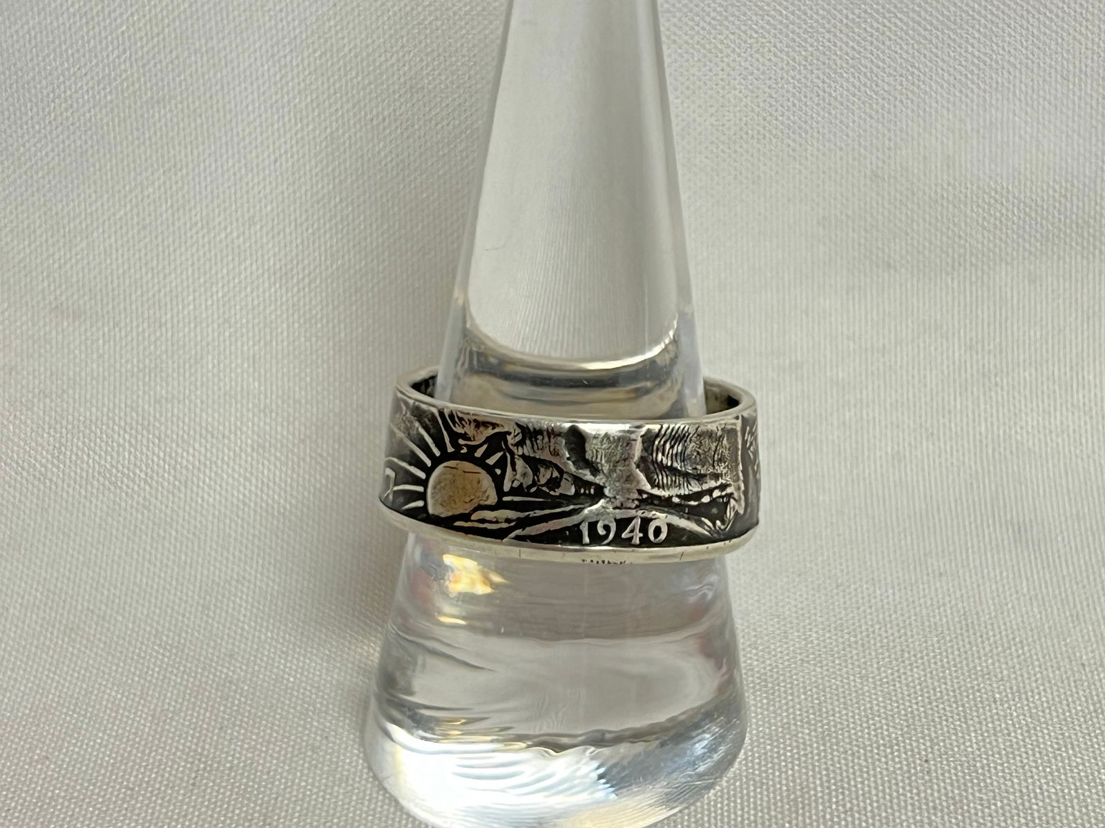 1940 Walking Liberty Half Dollar Ring, Sz 10.5 - 90% Silver (1 of 5)