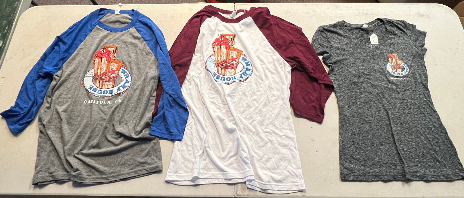 (3)Capitola Wharf House Restaurant Shirts - Ladies XS, Med & Lrg Long Sleeve (1 of 7)