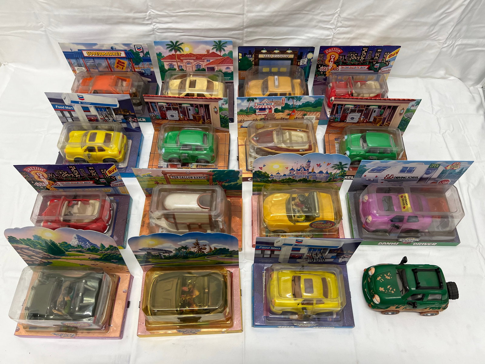 (16)Chevron Gas Station Cars-Disneyland,More - 15 Have Original Boxes, Trailer w/ Horse, Boat, (1 of 5)