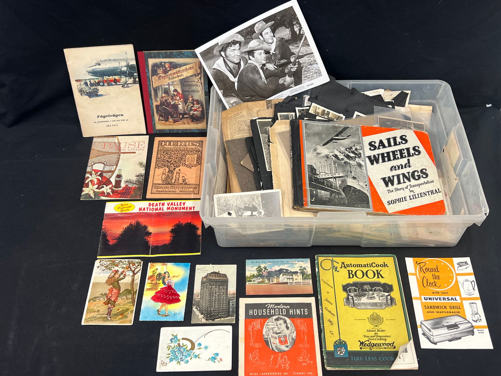 Lot Ephemera, Programs, Photos, Books,More - Postcards, Paper, Prints, Greeting Cards + More (1 of 6)