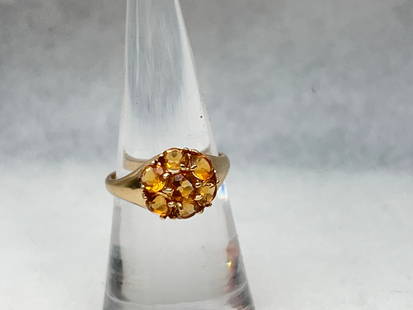 14K Gold Citrine Ring, Sz 6, TW 2.18g: 14K Gold Citrine Ring, Sz 6, TW 2.18g