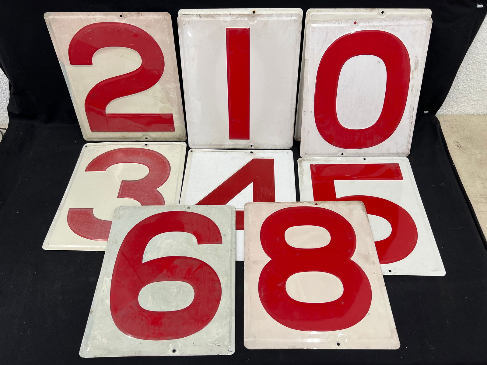 (10)Vtg Metal Texaco Gas Station Number Signs - 12.75'' x 15'' - (1 of 5)