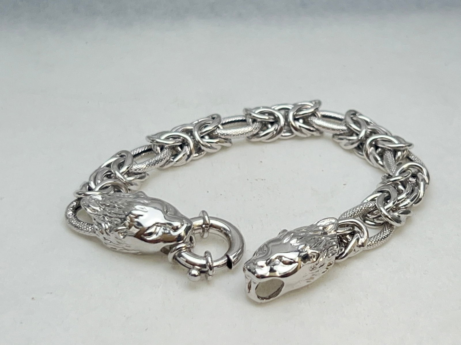 Sterling Ross Simons Lionhead Link Bracelet - Original Box, Like New (1 of 3)