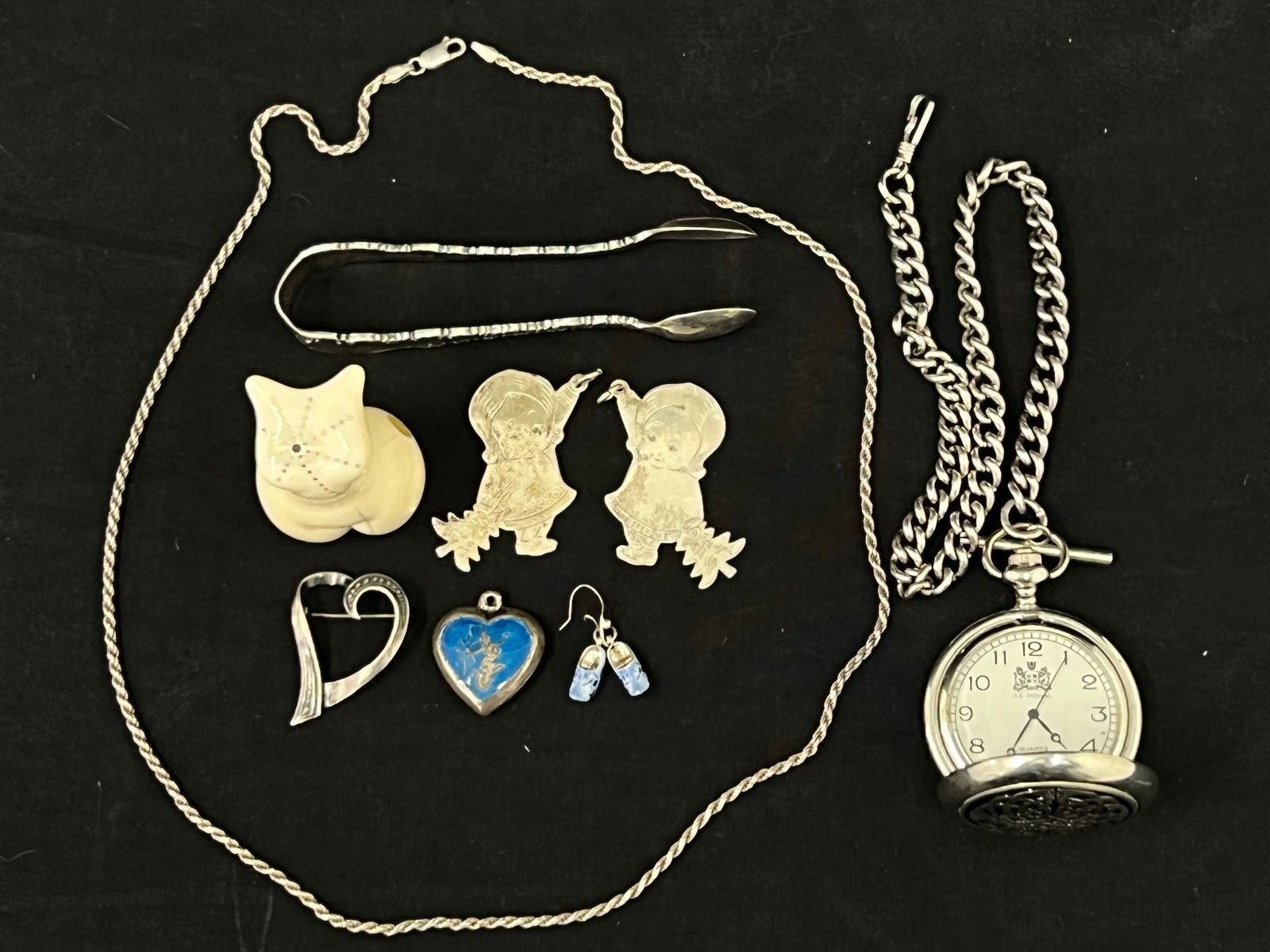 Sterling Inlay Necklace, Sterling Celtic Watch,More - A.E. Williams Celtic Watch, 24''L Sterling (1 of 10)