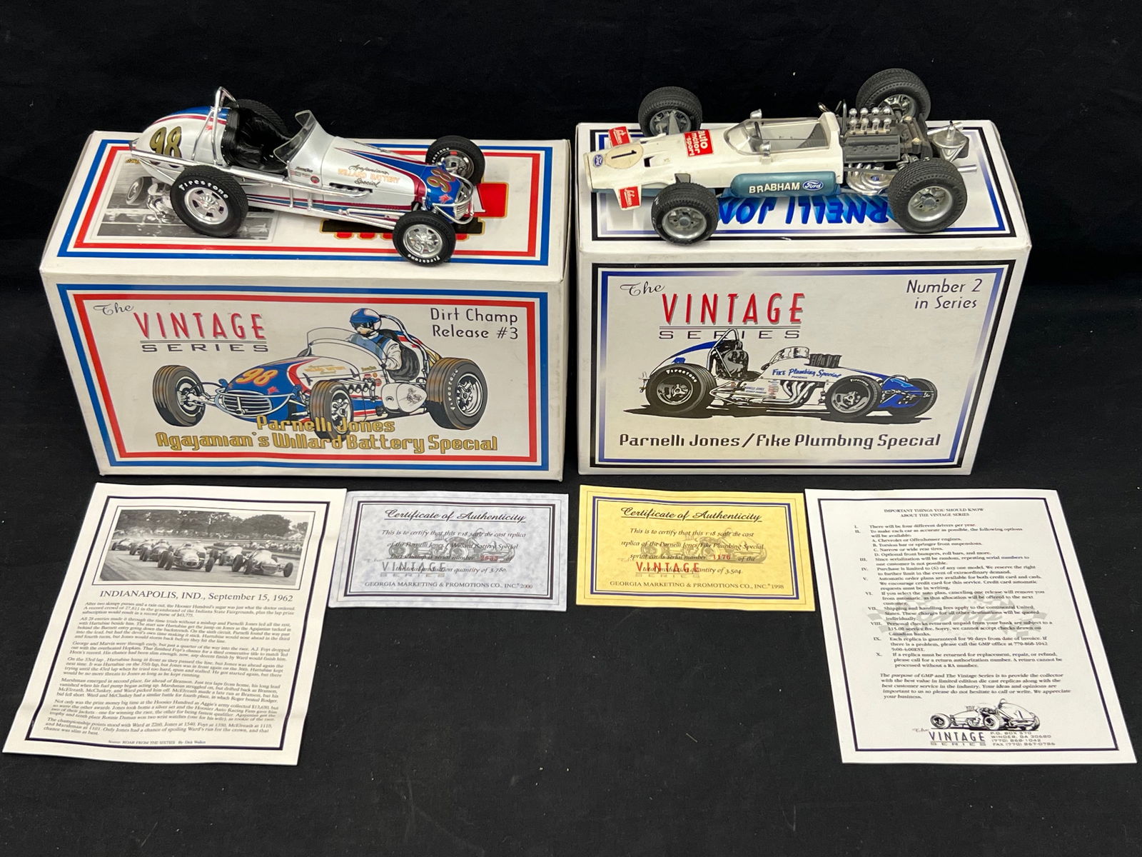(2)Vintage Series Parnelli Jones Race Cars w/ COAs - Both w/ Original Boxes & COAs (1 of 13)