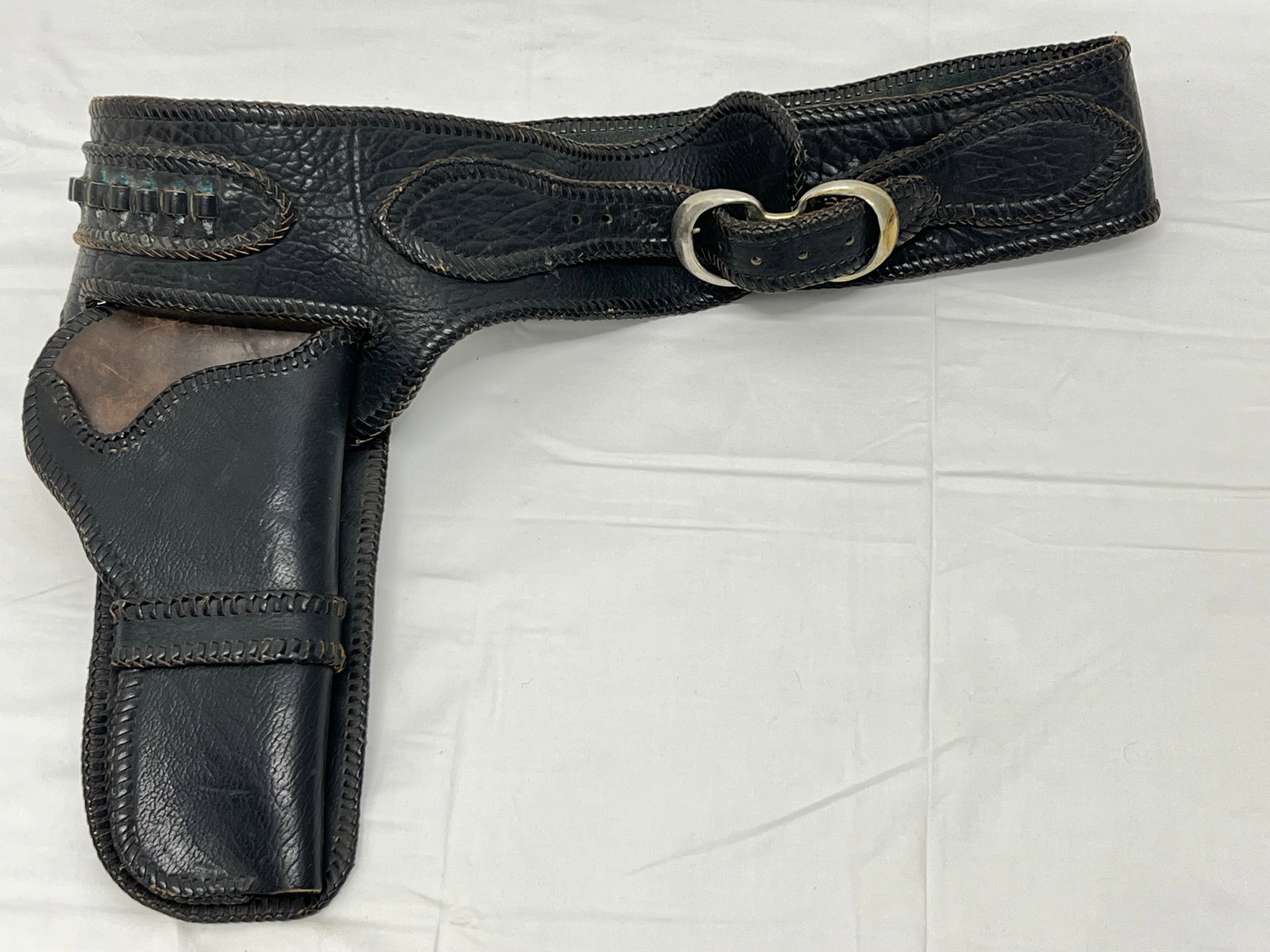 Black Leather Holster Belt, Approx 43.25''L (1 of 4)