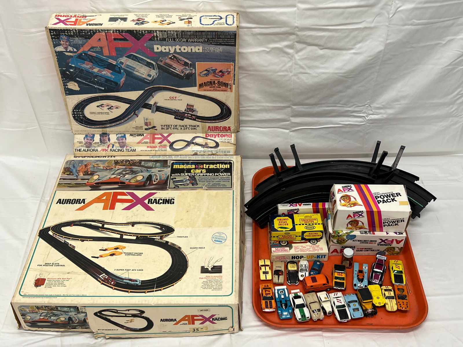 (2)Sets Vtg Aurora AFX Racing Cars, Track,More - Extra Track, Controllers, 16 Cars AFX, (5)Car (1 of 10)