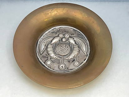 ilias LALAoUNIS Sterling Brass Crab Bowl - Sterling Center w/ Crab by ilias LALAoUNIS NY 6'': ilias LALAoUNIS Sterling Brass Crab Bowl - Sterling Center w/ Crab by ilias LALAoUNIS NY 6''