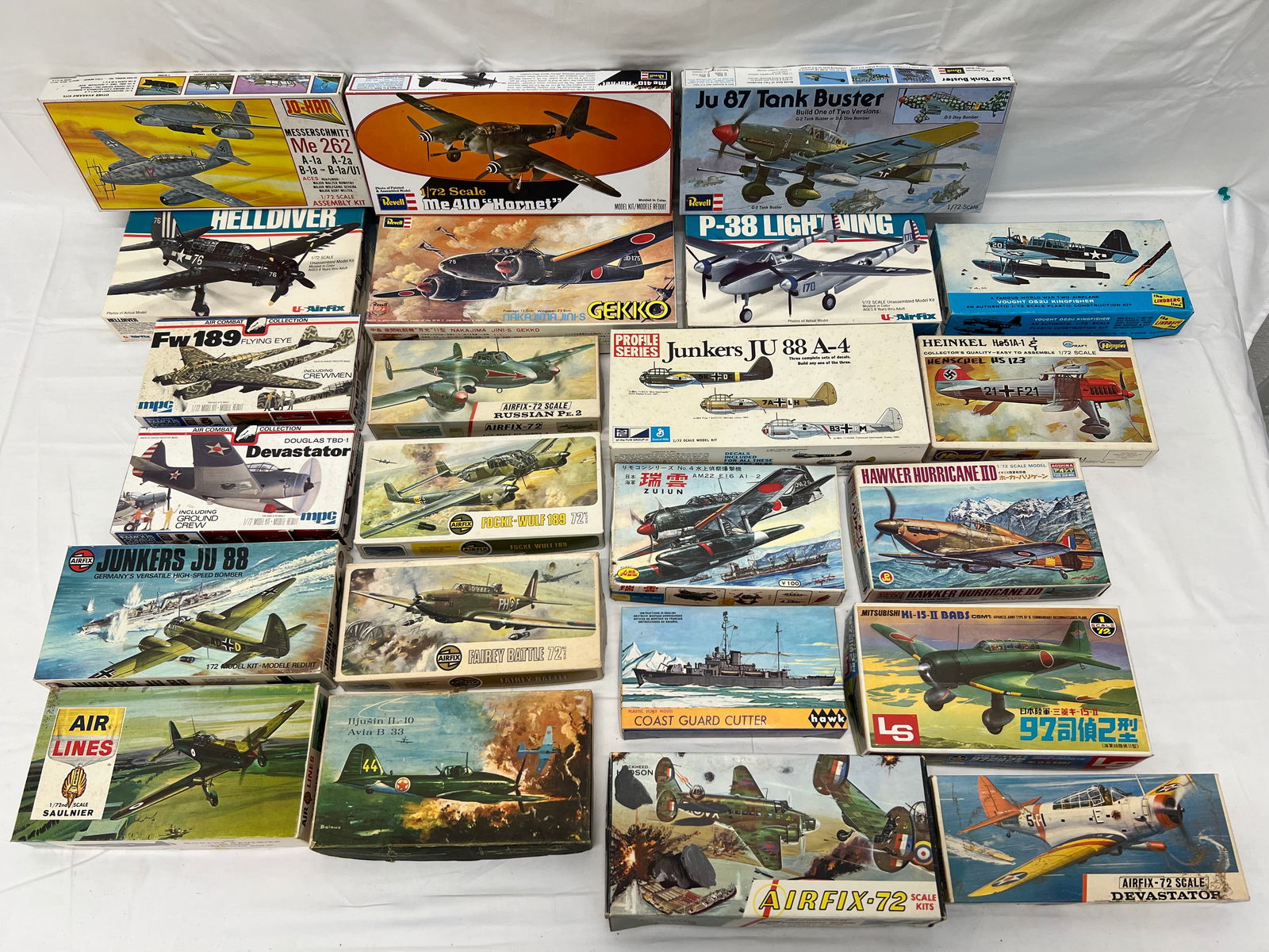 (23)Vtg 1:72 Scale Airplane Models - AirFix 258, 259, 264, 267 + More , Revell , Hasagawa, MPC, (1 of 7)