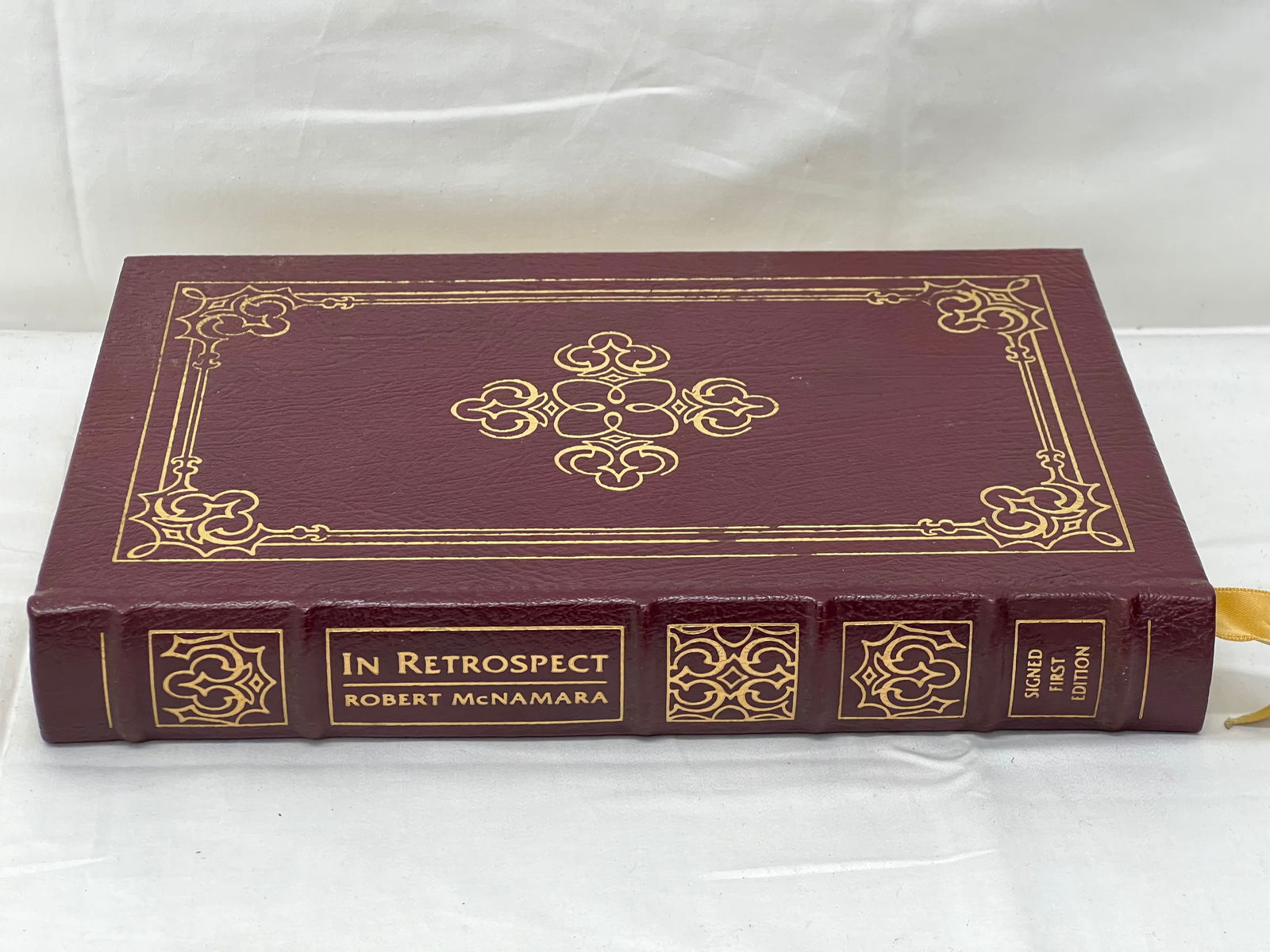 Easton Press Signed 1st Ed. ''In Retrospect'' - Signed by Author Robert S. McNamara , Leatherbound (1 of 10)