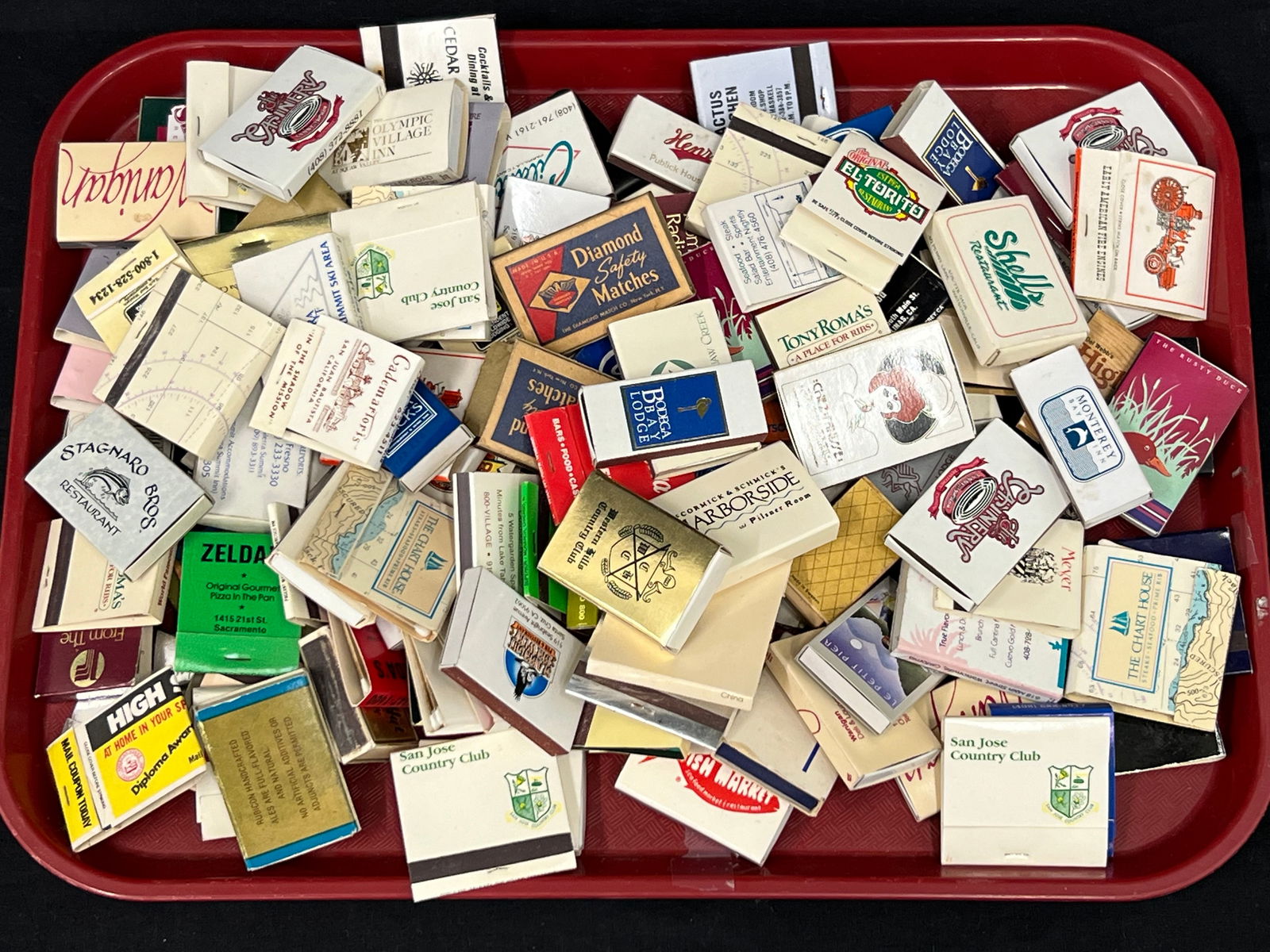 Asst Vtg Advertising Matchbooks - Stagnaro Bros., Zelda's, The Cannery, Chart House, Country Clubs, (1 of 5)