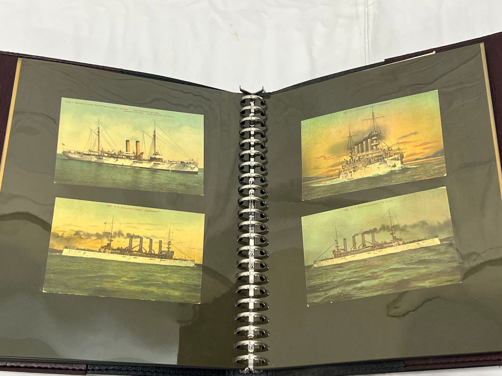 Book of 69 Asst Antique Military Postcards - Some Used Dated 1908 w/ Stamps - Battleships, Sailors, (1 of 17)