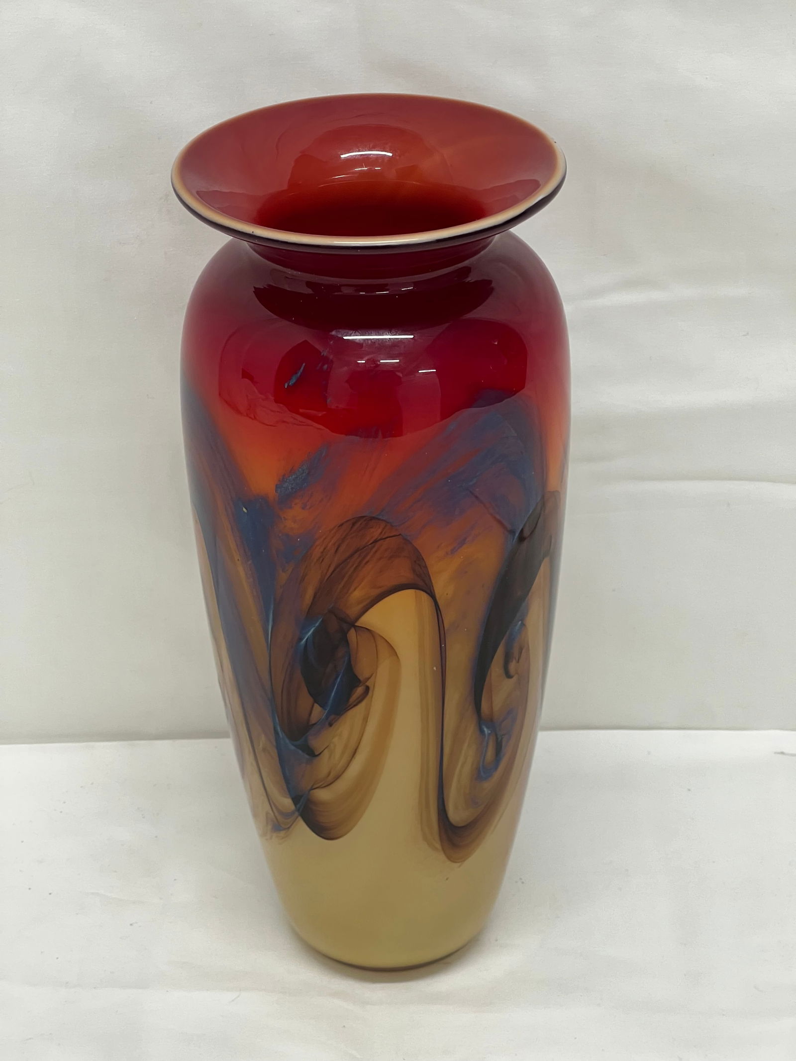 Michael Nourot Signed Art Glass Vase 10''T - 1991 Signed MN Nourot C354 (1 of 5)