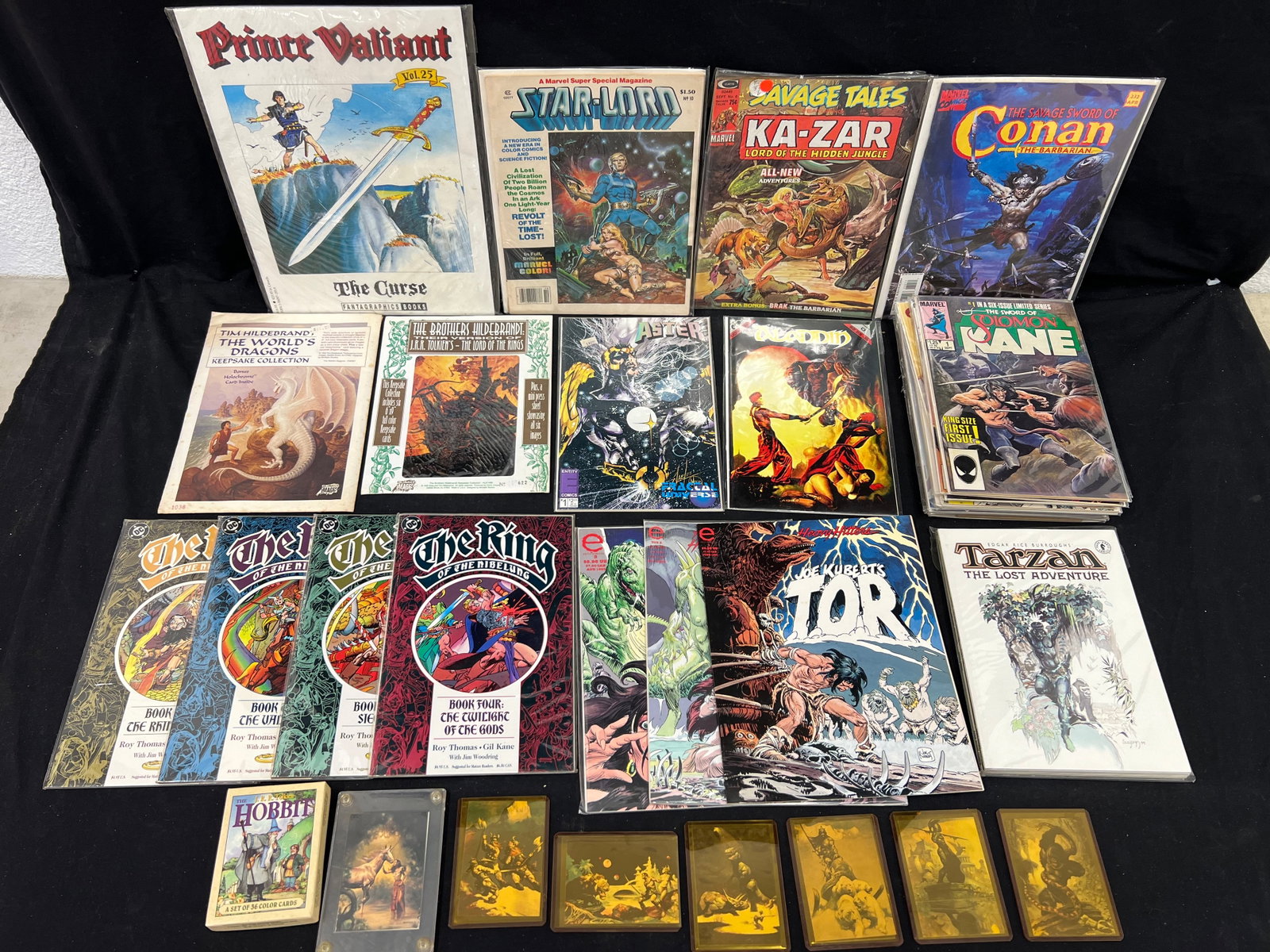 Asst Comics, Trading Cards, Tarzan,Conan + More - (3)Soloman Kane, Kubert's Tor 1-3, Asst Tarzan,: Asst Comics, Trading Cards, Tarzan,Conan + More - (3)Soloman Kane, Kubert's Tor 1-3, Asst Tarzan, Prince Valiant The Curse Sealed + More
