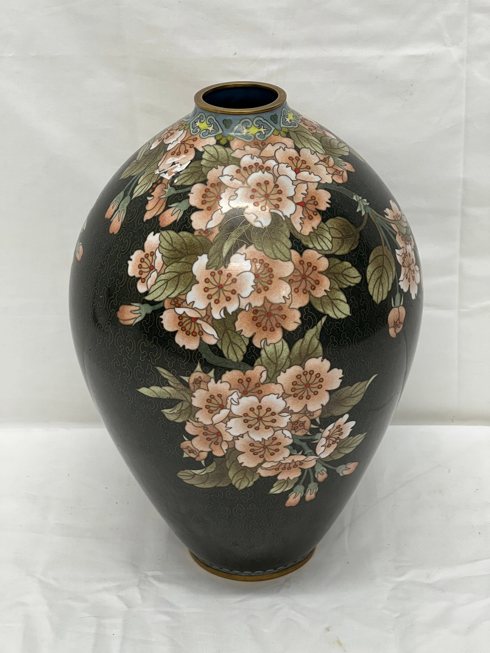 Jingfa Cloisonne Chinese Vasel Flower Pot - Opening 2'' x 12.5''T: Jingfa Cloisonne Chinese Vasel Flower Pot - Opening 2'' x 12.5''T