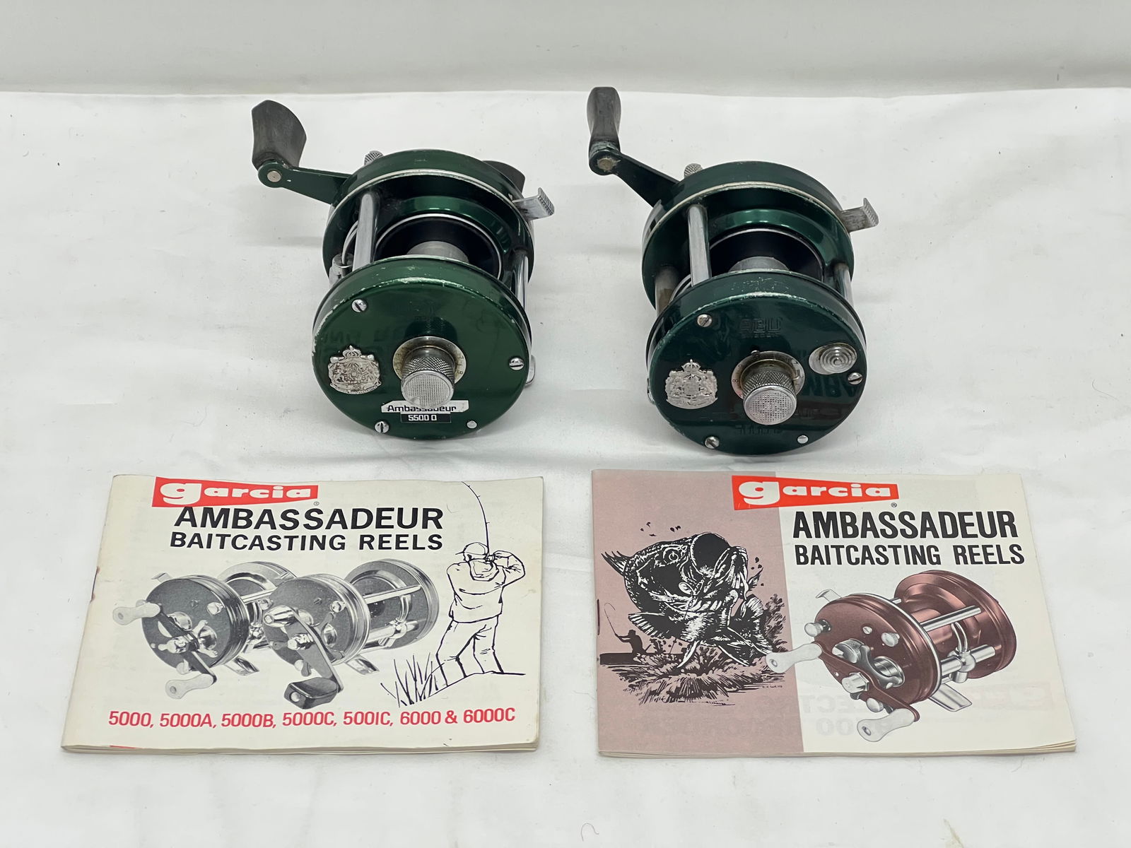(2)Abu Garcia Ambassaduer Fishing Reels -  #5500D Hi Speed Retrieve #790100 + 5000D w/ Manuals - (1 of 7)