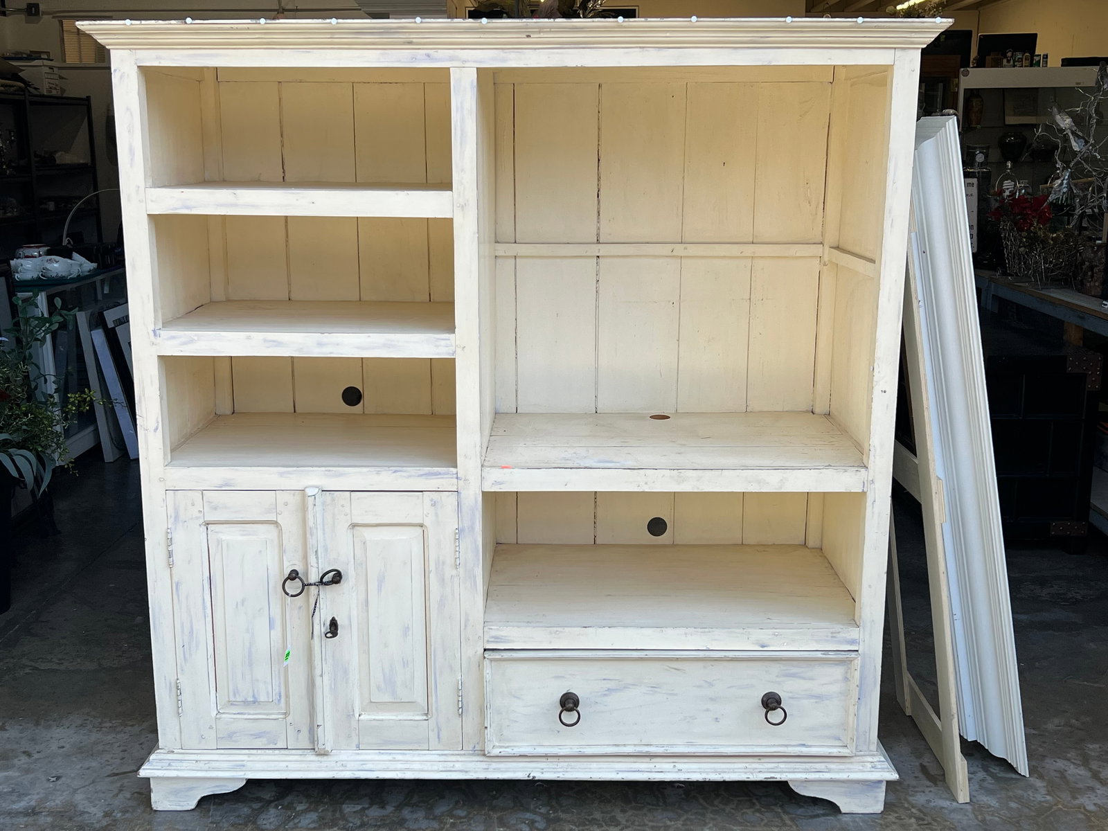 Shabby Chic Display / Entertainment Cabinet - 61'' x 23.5'' x 65'' (Pick Up or Arrange Own Shipping) (1 of 4)