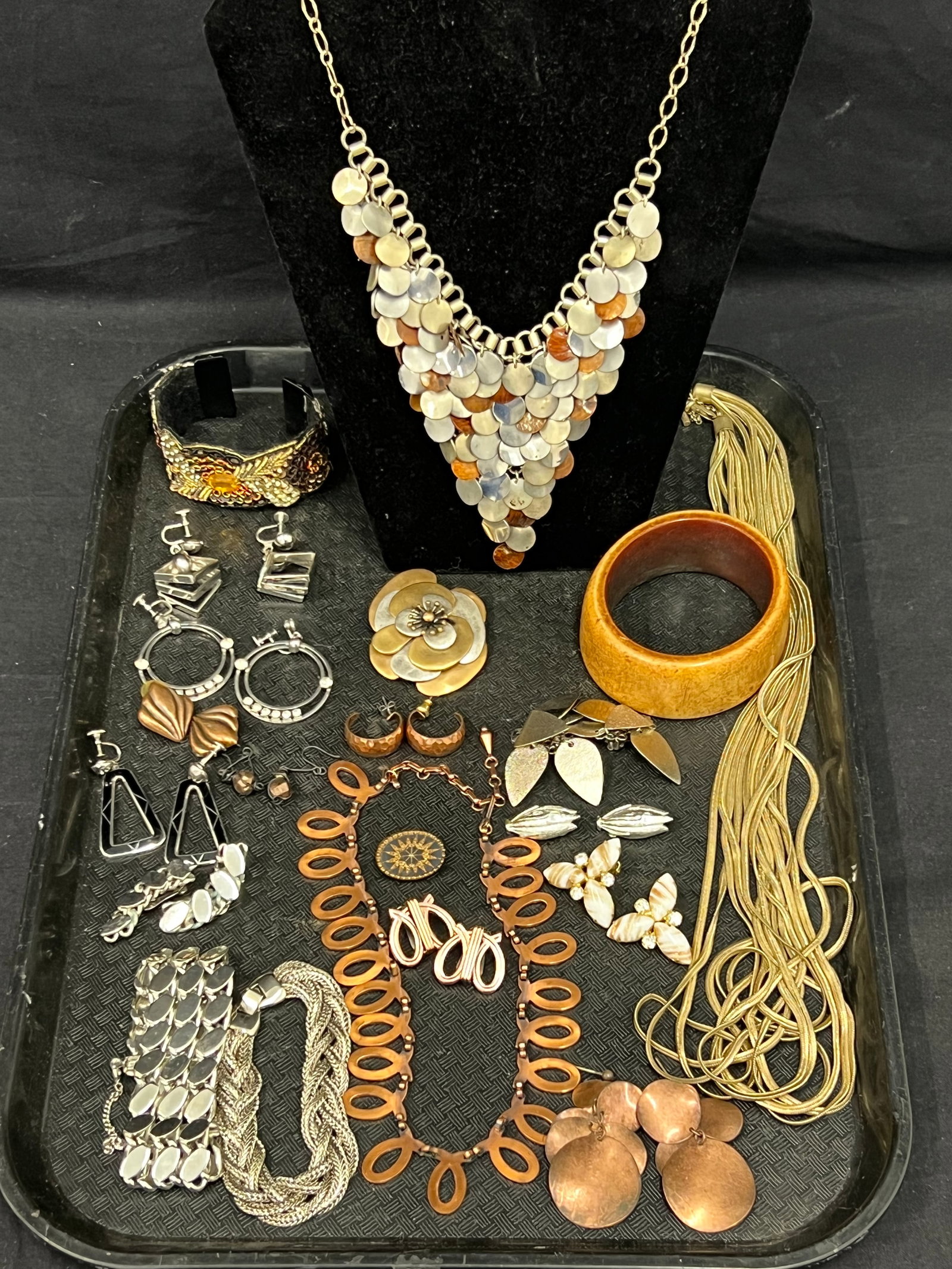 Asst Fashion Costume Jewerly - Chicos Necklace + Brooch, Rhinestones, Bracelets, Tiered Necklace + (1 of 8)