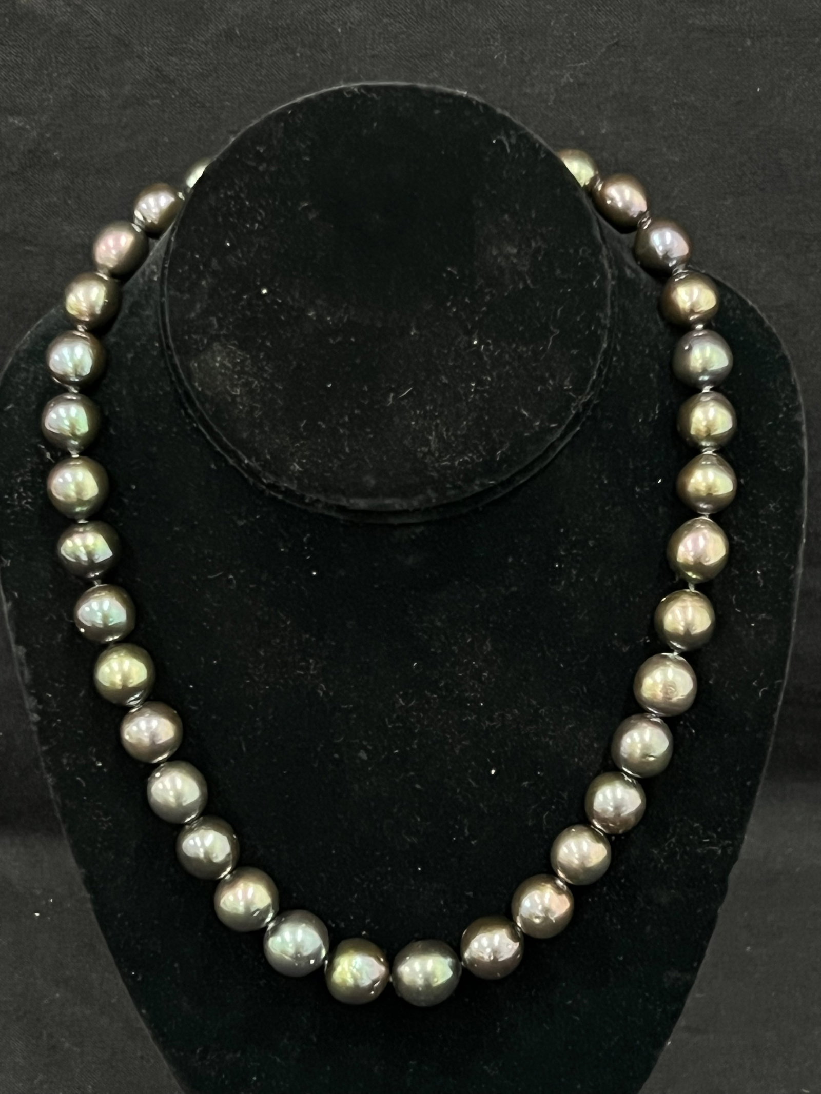 Quality Natural Black Tahitian Pearl Necklace 16''L - Pearls 12mm-14mm: Quality Natural Black Tahitian Pearl Necklace 16''L - Pearls 12mm-14mm