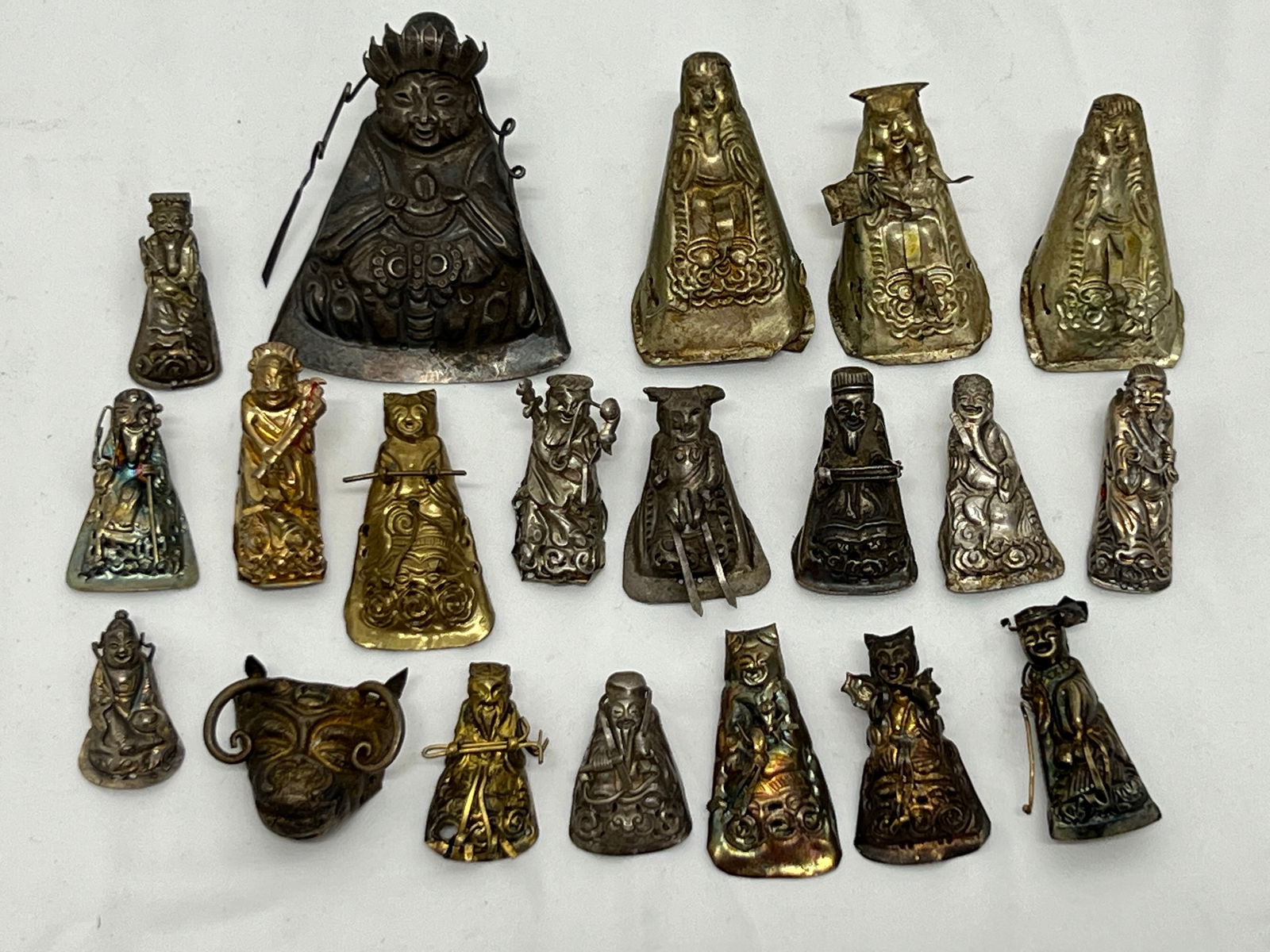 (20)Antique Chinese Hat / Hair / Clothes Ornaments - Asst Adornments, Various Figurals + Sizes (1 of 7)