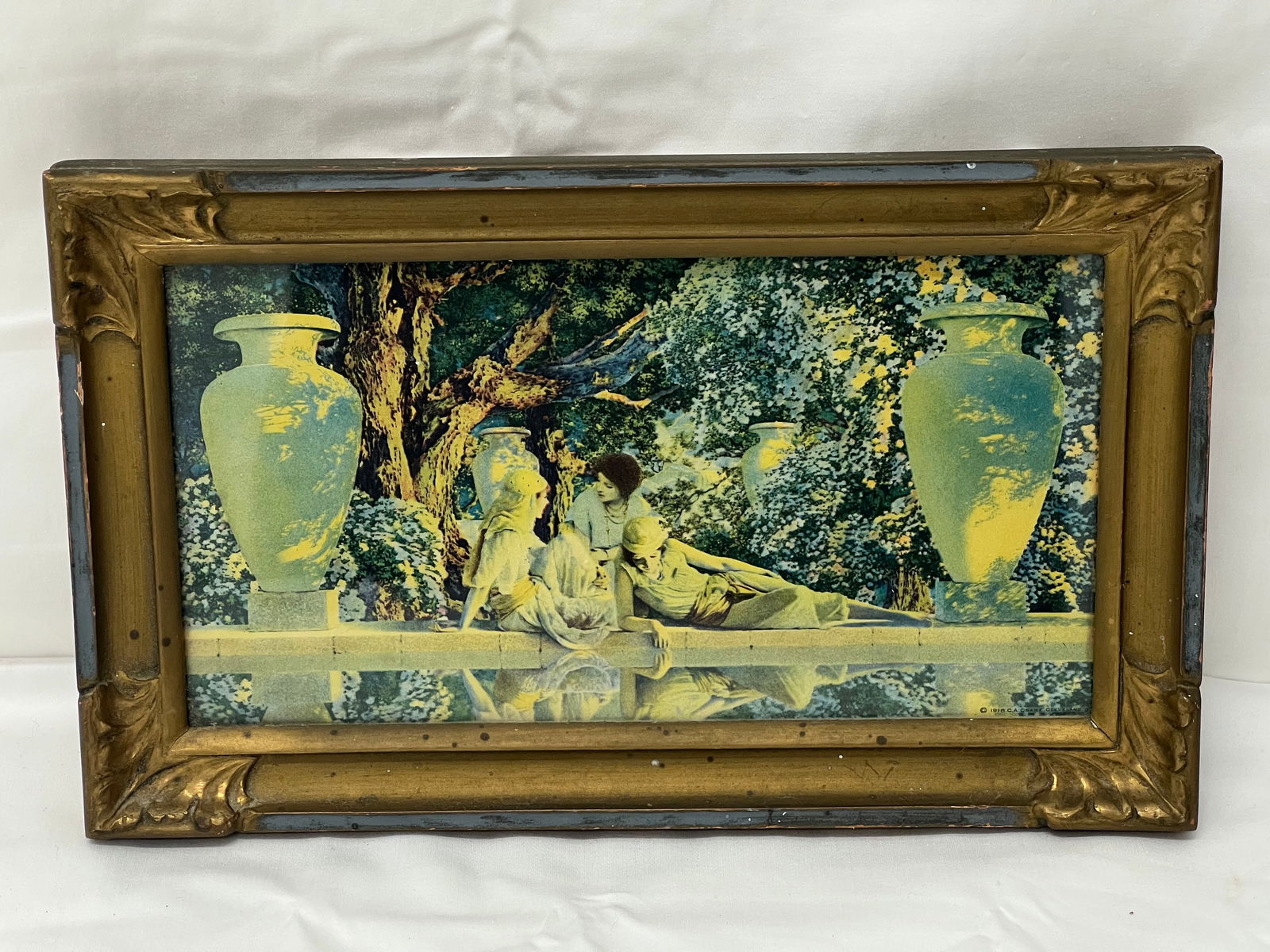 Maxfield Parrish Original 1918 Lithograph - ''Garden Of Allah'' Published by C.A. Crane Cleveland in (1 of 4)