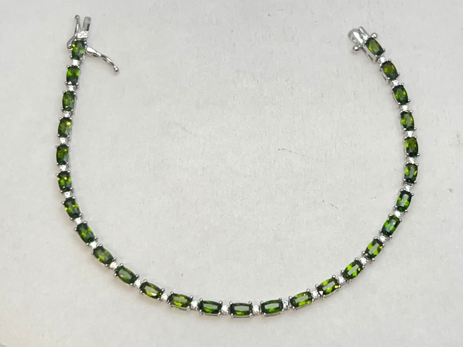 Beautiful Chrome Diopside Bracelet 7.75''L - Top Quality Chrome Diopside (Linked to the Heart Chakra (1 of 4)