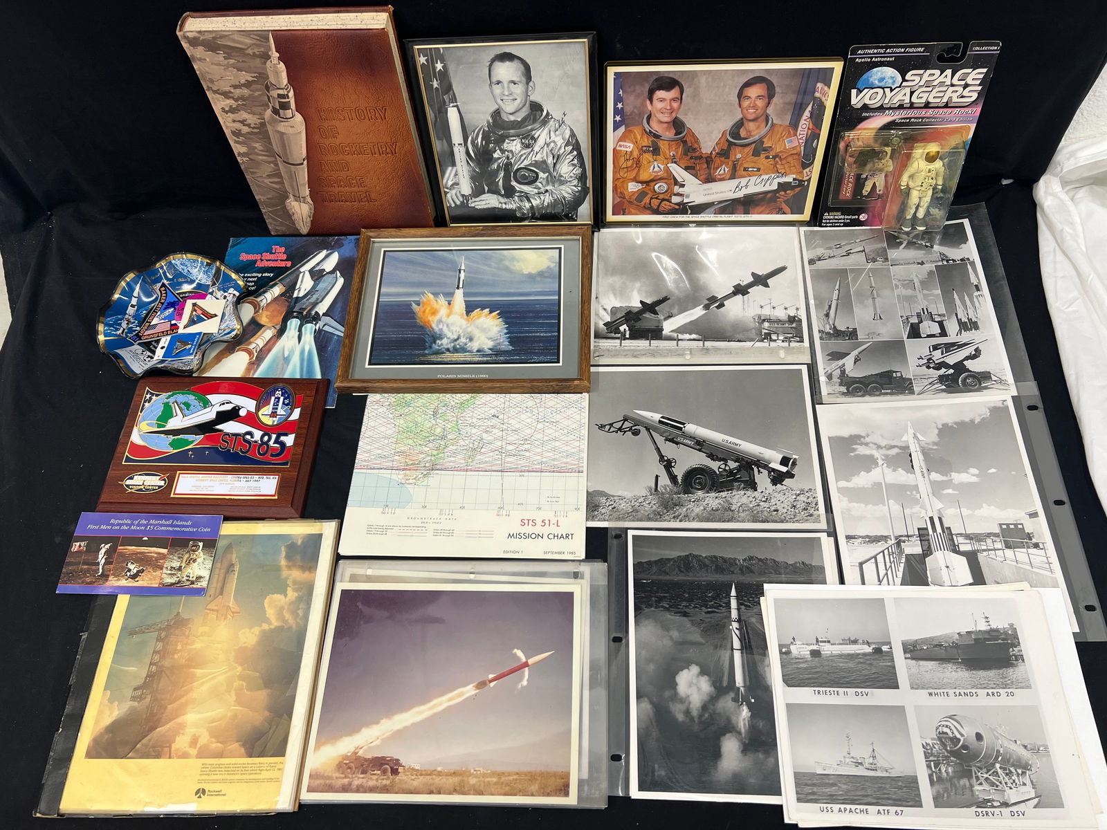 Asst US Army Rocket Photos, NASA Book, Coins,More - 1950 Army Rocket Photos, Asst Photos, (1)Signed (1 of 17)