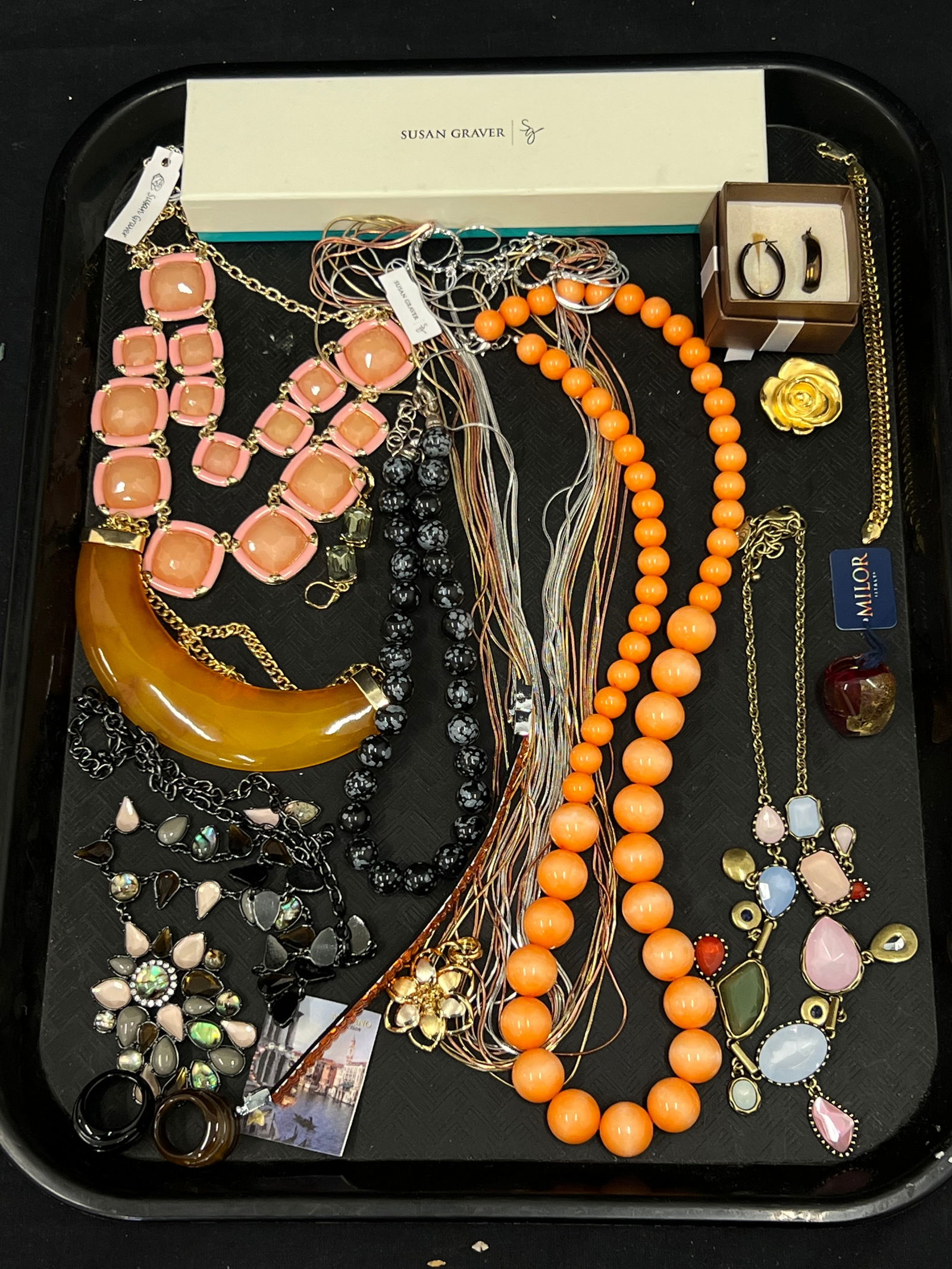Asst Jewelry- Fashion, Costume, Stones - Some New w/ Tags - Susan Graver - Necklaces, Murano Glass (1 of 8)