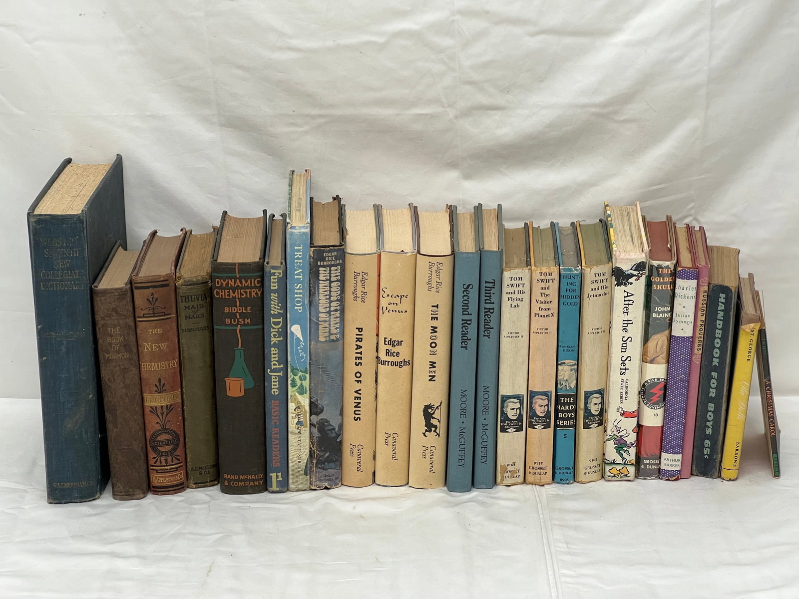 Asst Vintage Books, Edgar Rice Burroughs, Hardy Boys,More: Asst Vintage Books, Edgar Rice Burroughs, Hardy Boys,More - Fun With Dick & Jane, Handbook for Boys, Chemistry & More