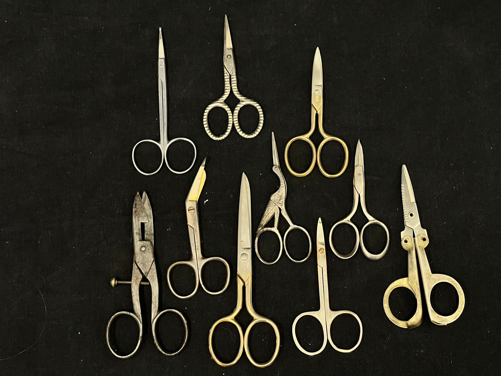 Asst Vintage Scissors-Germany & More - H.Booker, Asst German Stork, Bischoffs San Jose, Birkshire (1 of 5)