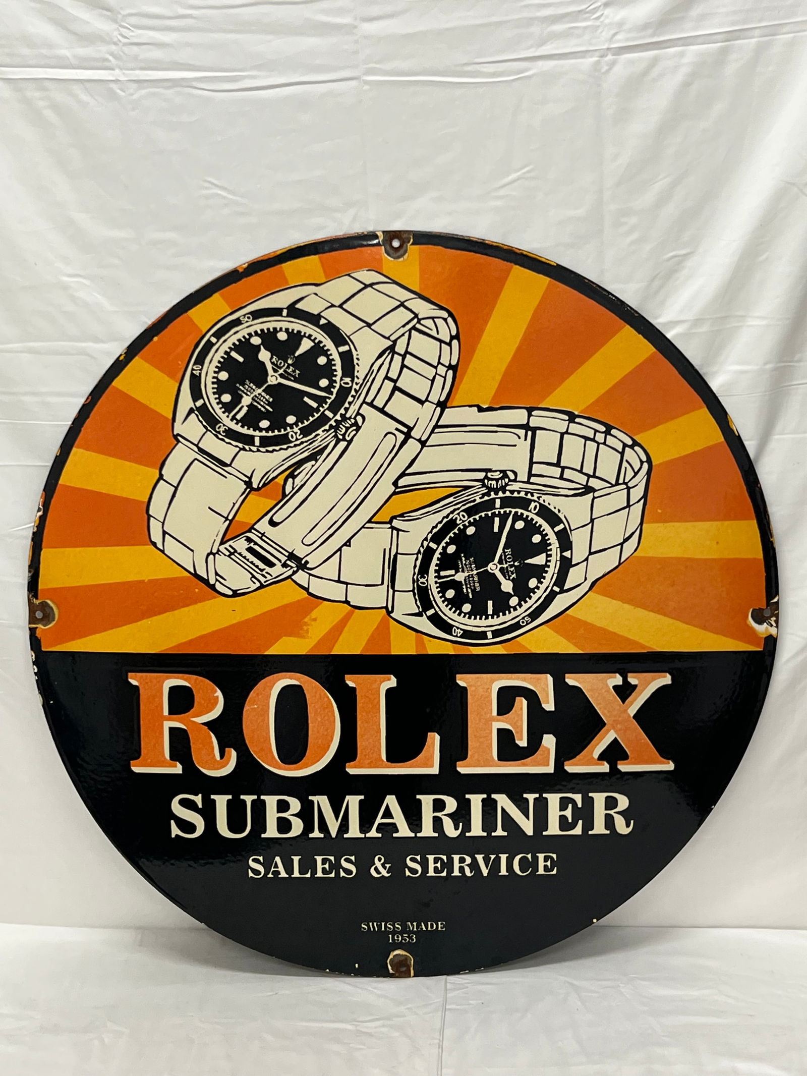 Rolex Enamel Porcelain Sign 30'' (1 of 3)